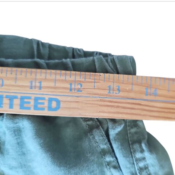 Artisan NY 100% Linen Cargo Jogger Pants Sz S Olive Green Minimalist Lightweight - Picture 11 of 15